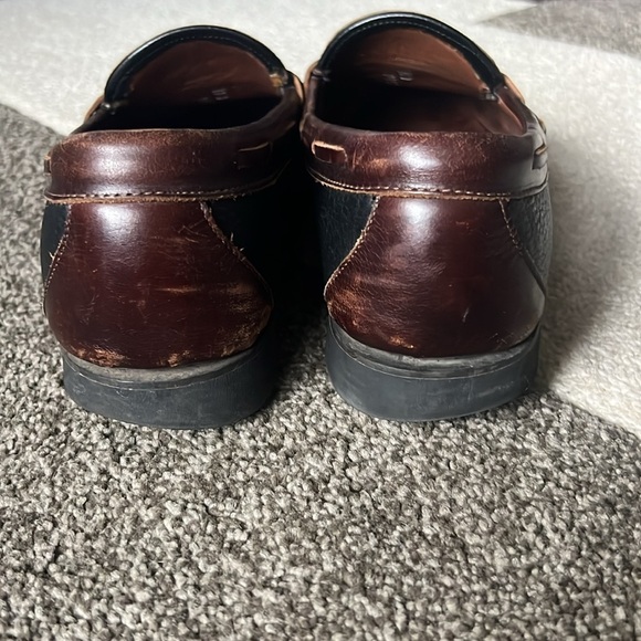 Allen Edmonds Mens Loafers NASHUA Tassel Kiltie Black Brown Leather - 10 D - Picture 3 of 12